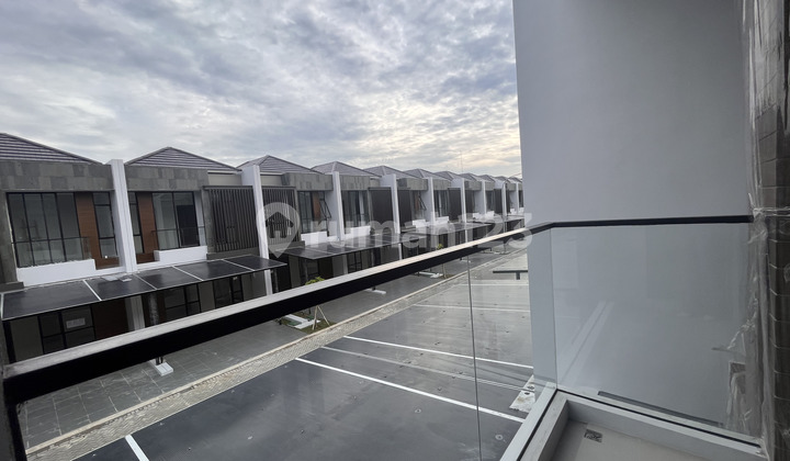 New Yellow Modern House Kuningan Village PIK 2 6x15 3+1KT Semi Furnished 2