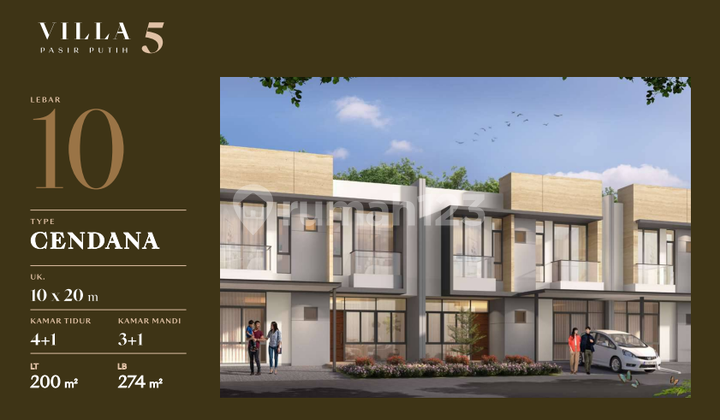 Rumah Villa Pasir Putih Pik 2 10X20 4+1Kt Cluster Danau Siap Huni 2