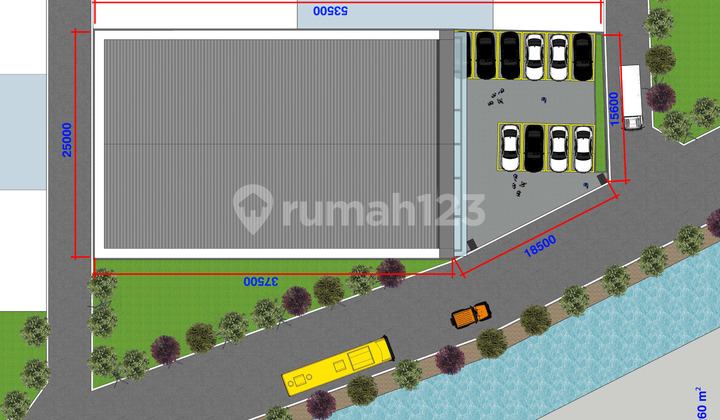 Kavling 1260M2 Hadap Jalan Raya Kalibaru Timur Kapuk Cengkareng