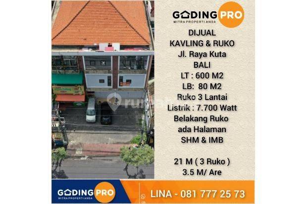 3 Unit Ruko Kavling Raya Kuta Bali 1