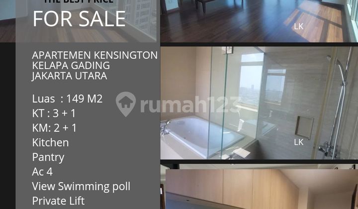 Dijual Apartemen The Kensington Royal Suites ( THE BEST PRICE ), Kelapa Gading. Jakarta Utara