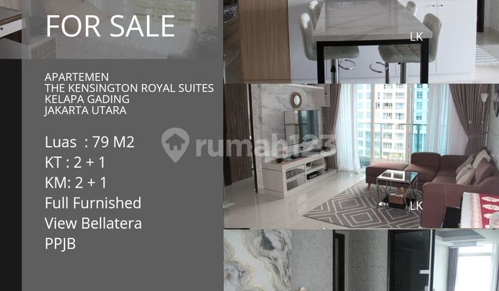 Dijual Apartemen The Kengsinton Royal Suites 2 BR, Kelapa Gading. Jakarta Utara