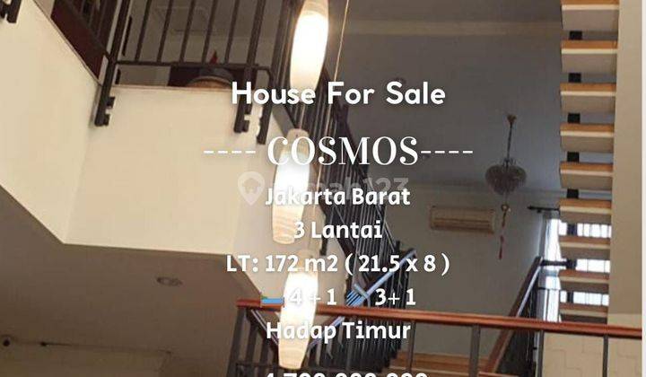 Dijual Rumah di Cosmos 3 Lantai Hadap Timur. Jakarta Barat 1