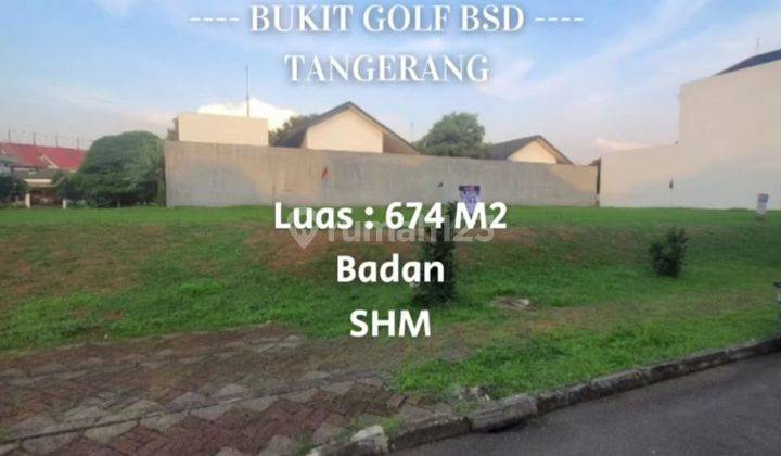 Dijual Kavling Tanah Luas 674 m2 di Terrace Golf Bsd .Tangerang 1