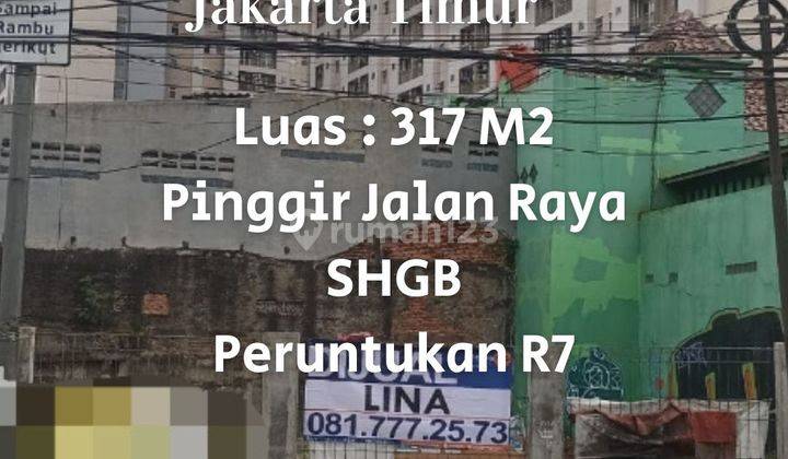 Dijual Lahan Tanah Luas 317 m2 di Perintis.Pulo Gadung. Jak Timur 1