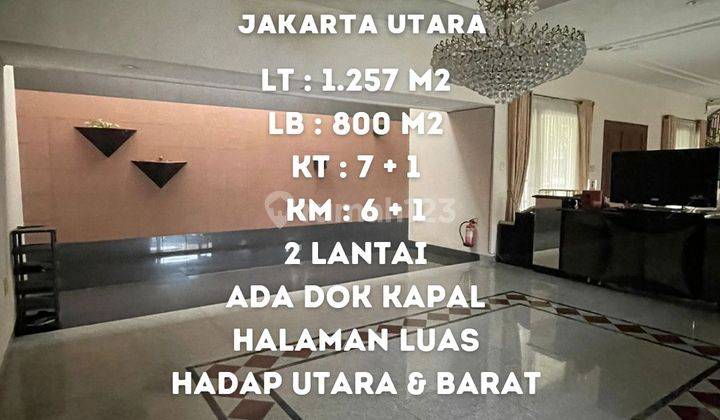 Dijual/Disewakan Rumah HOOK 2 Lantai ada Dok Kapal di  Pantal Mutiara,Jakarta Utara. 1