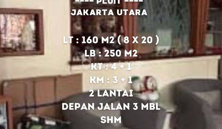 Dijual Cepat ( Bu ) Rumah 2 Lt Uk 8 X 20 Di Muara Karang, Pluit.jakarta Utara 1