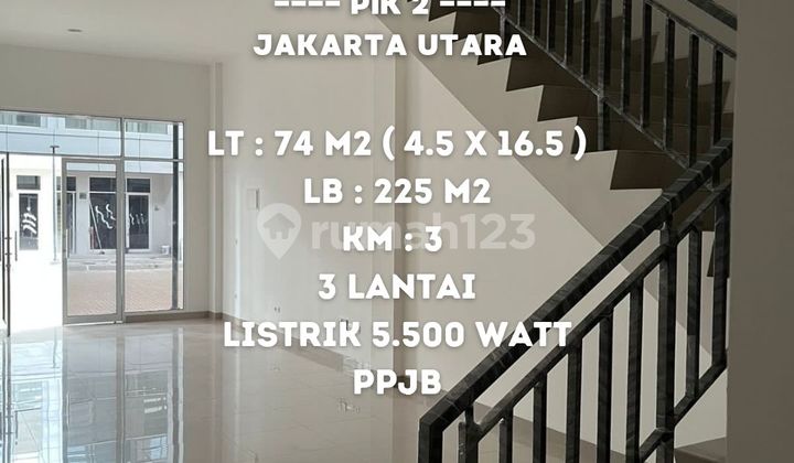 Dijual /Disewakan Ruko Shibuya 3 Lt di PIK 2. Jakarta Utara