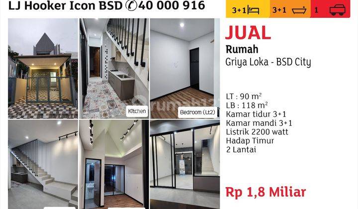 Jual Rumah Griya Loka Bsd City 1