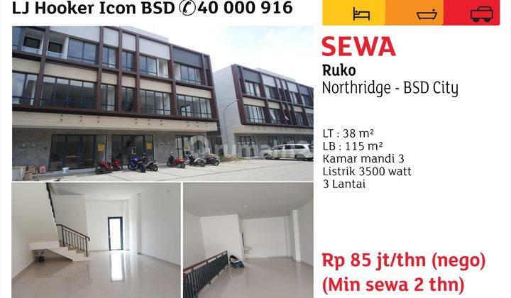 Sewa Ruko Northridge Bsd City Bagus Dan Rapih 1