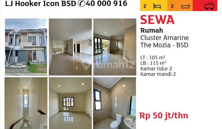 Disewakan Rumah Cluster Amarine The Mozia Bsd  1