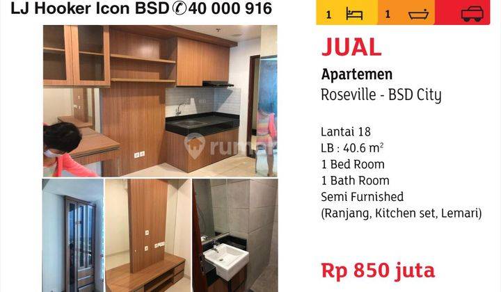 Dijual Apartemen Roseville Bsd City Bagus Dan Rapih 1