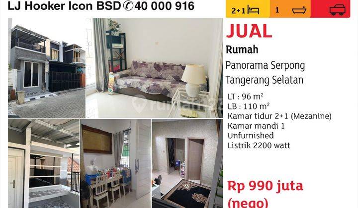 Jual Rumah Panorama Serpong Tangerang Selatan 1