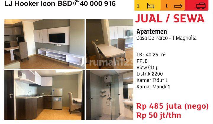 Jual sewa Apartemen Casa De Parco T Magnolia 1