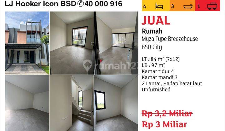 Jual Rumah Myza Type Breezehouse Bsd City 1