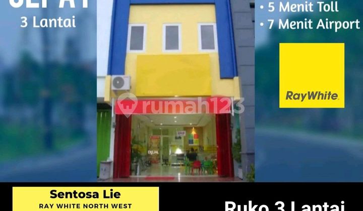 Murah Rp.1 Milyaran Dijual Ruko Rungkut Asri Utara - Kali Rungkut Surabaya Timur - Modern 3 Lantai Cocok Buat Segala Usaha Kursus, Kantor, Salon, Apotek, Dll