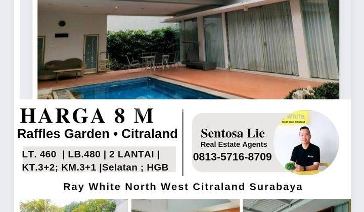 Rumah Ada Kolam Renang di Raffles Garden Citraland Semi Furnished 2