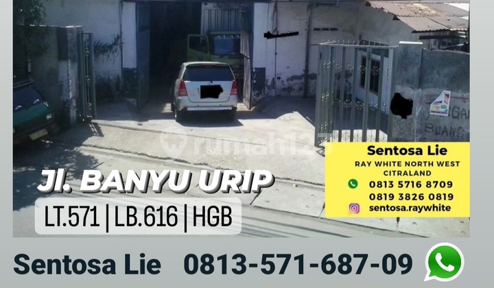 Murah 571 M2 Gudang Nol Jalan Raya Banyu Urip Surabaya Komersial Area Cocok Buat Segala Usaha