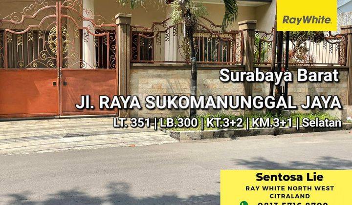 Dijual Rumah Jalan Raya Sukomanunggal Jaya - Surabaya   1