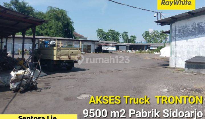 Murah Dijual 9500 M2 Pabrik Sidoarjo Di Sawunggaling - Jemundo - Kec.taman - Hitung Rp.1,8 Jt/M2 Nego -  Bawah Appraisal Bank 1