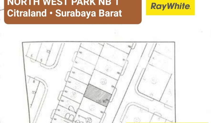 Affordable Rp. 9 Million/m2 Land Plot in North West Park Citraland Nb 1, West Surabaya, Near Citra Berkat School, Sports Center, Bukit Palma.