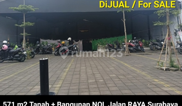 Murah Rp.8 Jt-An/M2 Dijual Tanah Bangunan Raya Banyu Urip - Hadap Nol Jalan Raya - Parkiran Mobil Luas - Cocok Buat Segala Usaha