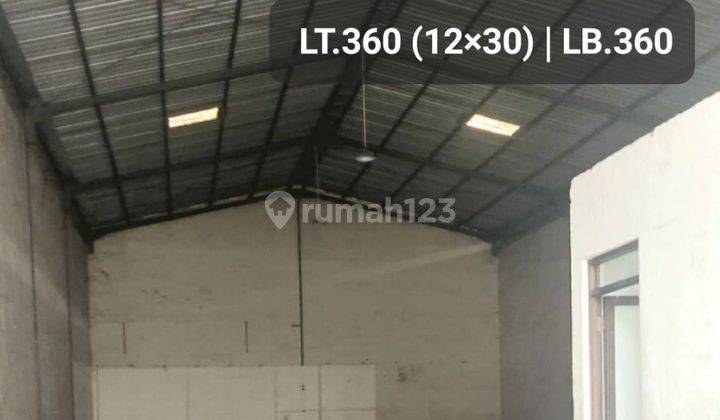 Disewakan 360 m2 Gudang Surabaya JL.Greges Jaya  - Asem Rowo - Margomulyo -Lantai COR BETON  plus Ruang KANTOR 1