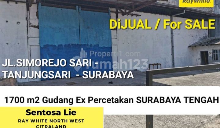 Murah Dijual 1700 M2 Gudang Surabaya Barat - Simo Rejo Sari - Tanjungsari - Sukomanunggal - SHM - Akses Truk Besar Murah Dijual 1700 M2 Gudang Surabaya Barat - Simo Rejo Sari - Tanjungsari - Sukomanunggal - SHM - Akses Truk Besar