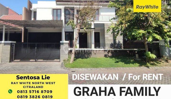 Disewakan Rumah Graha Family Surabaya Spesial 6+1 Kamar Tidur - Luas 450 M2 Dekat National Hospital , Pakuwon Mall 1