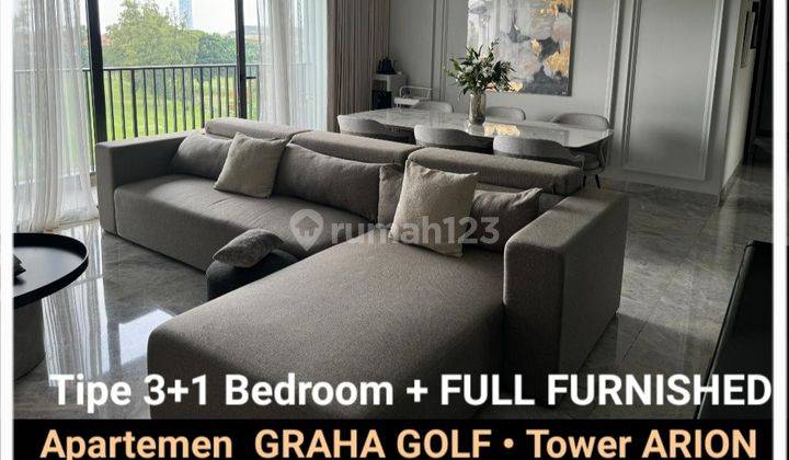 Murah Dijual Apartemen Graha Golf - Graha Famili Tower Arion Tipe 3 +1 Kamar Tidur Full Furnished View Golf  1