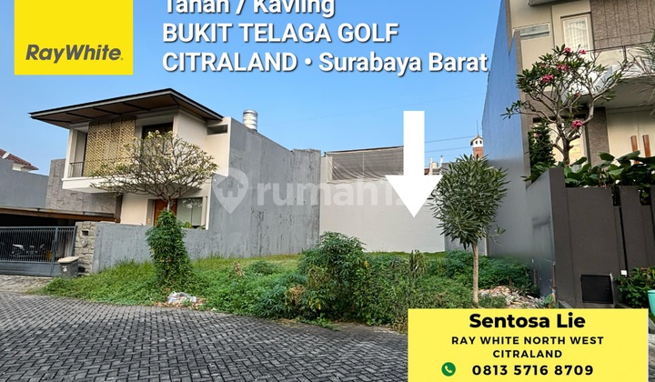 Land Plot 308m2 for Sale at Telaga Golf Hill, Citraland Surabaya
