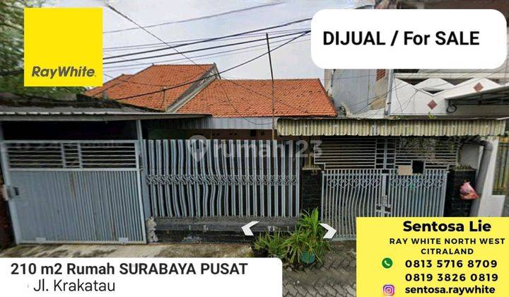 Dijual 210 M2 Rumah Surabaya Pusat Di Jalan Krakatau - Petemon Dekat Tidar, Tunjungan Plaza , Blauran, Bubutan 1