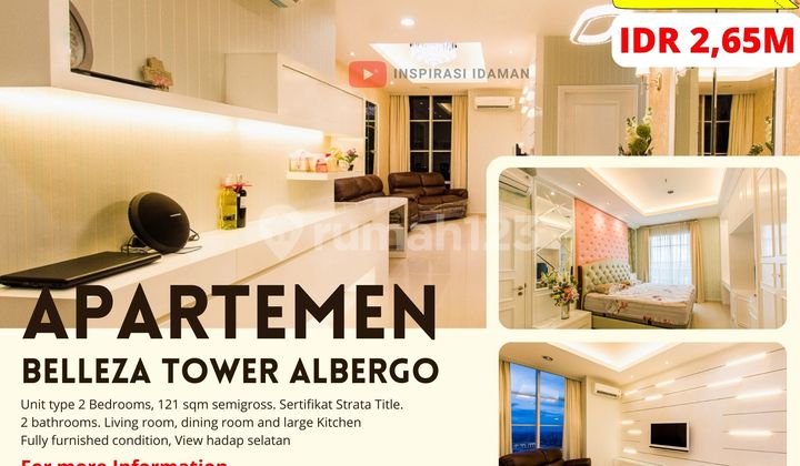 Apartemen Mewah Belleza Lb121mtr 2Br Tower Albergo Permata Hijau