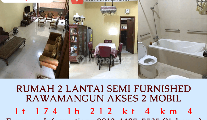 Rumah 2 Lantai Semi Furnished Rawamangun 1