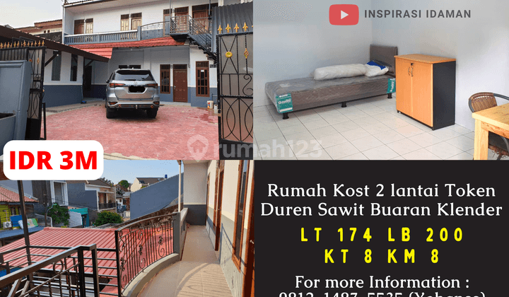 Rumah Kost 2 Lantai 8 Kamar Token 2 Mobil Duren Sawit Buaran Klender 1