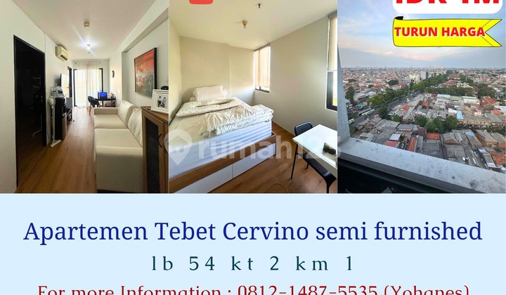 Apartemen Tebet Cervino 2Br Lantai 10 Semi Furnished