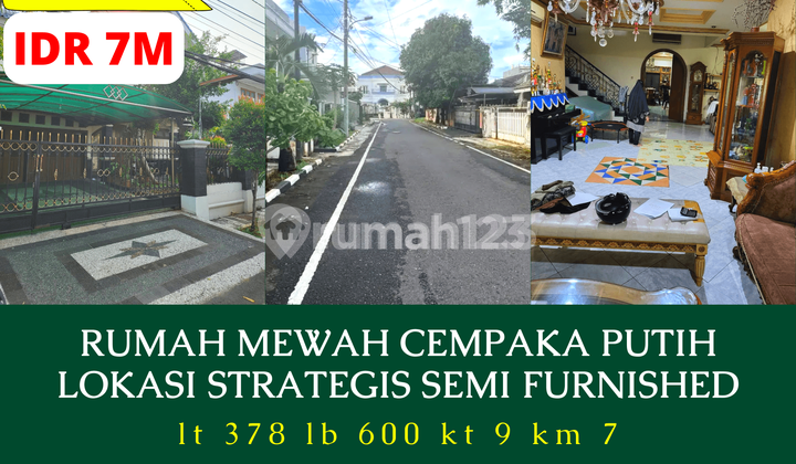Rumah Mewah 375mtr Cempaka Putih Tengah termurah strategis semi furnished 2