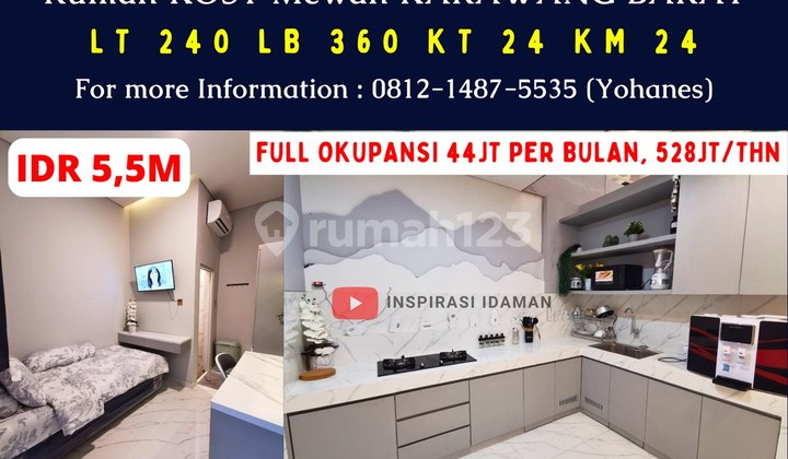 Rumah Kost Mewah 24 Kamar Karawang Barat