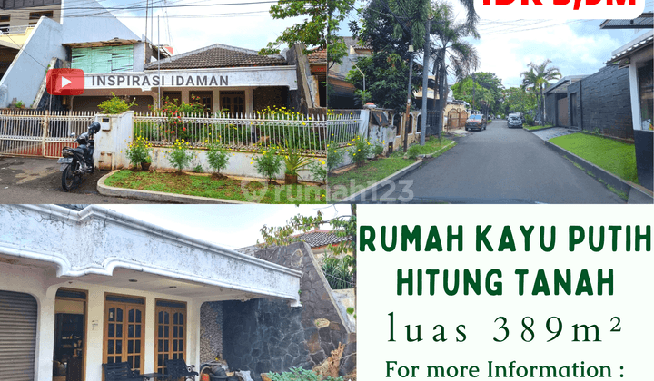 Jual Cepat Rumah Kayu Putih Luas 389mtr Hitung Tanah 1