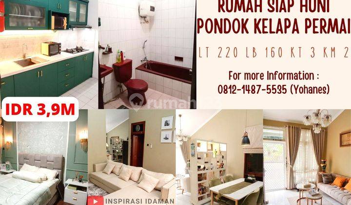 Jual Cepat Rumah Pondok Kelapa Permai Luas 220mtr Siap Huni 1