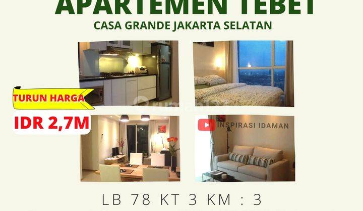 Jual Cepat Apartemen Casa Grande Tebet Jakarta Selatan 1