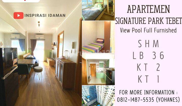 Jual Cepat Apartement Signature Park Tebet 2br Lantai Tinggi Full Furnished View Pool 1