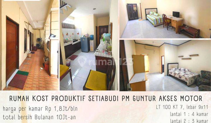 Rumah Kost Produktif Setiabudi Pm Guntur Akses Motor 2 Lantai 1