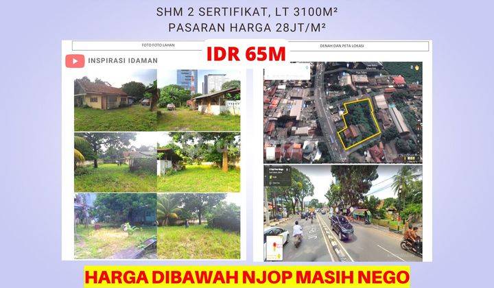 Jual Cepat Tanah Kavling Pasar Minggu Raya 3000m² Harga Njop 1