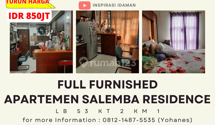 Apartemen Salemba Residence Full Furnished 2 BR 1