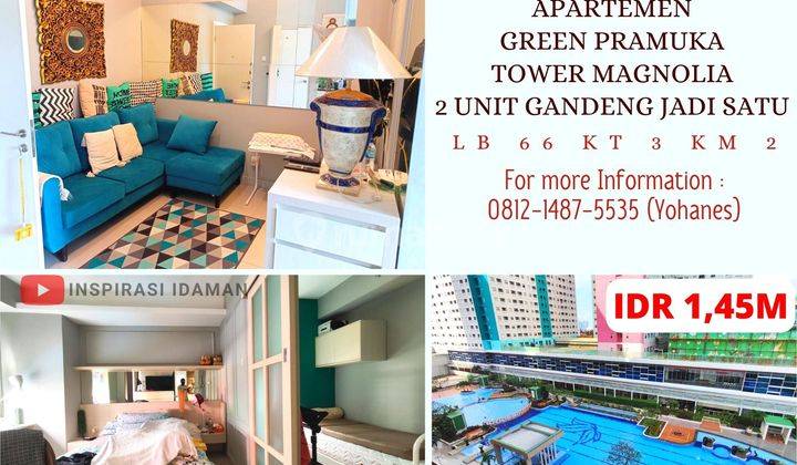 Apartemen Green Pramuka Tower Magnolia 2 Unit Gandeng 1