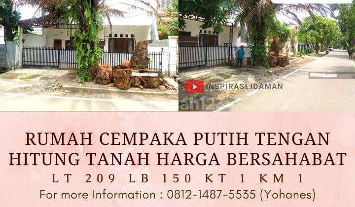 Rumah Cempaka Putih Tengah 209mtr Jual Cepat Hitung Tanah Jalanan Lebar 2