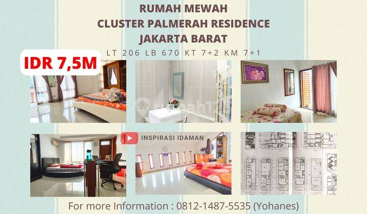 Jual Cepat Rumah Mewah Cluster Palmerah Residence Jakarta Barat 1