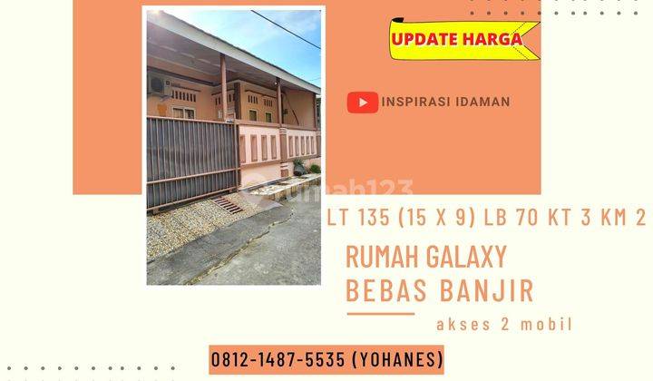 Rumah Galaxy Bebas Banjir Akses 2 Mobil Galaxi Bekasi Kota 1