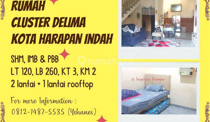 Rumah Bebas Banjir Cluster Delima Kota Harapan Indah Bekasi 1